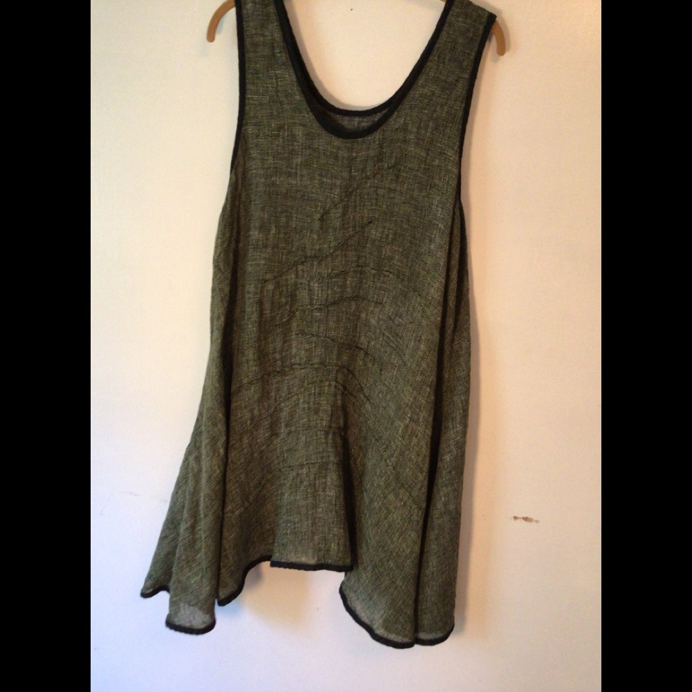 Women’s Sleeveless A-Line Dress in Olive Green
